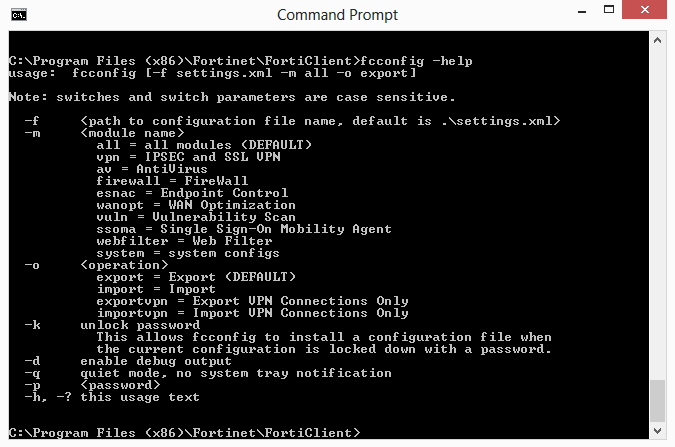 XML Reference Guide FortiClient 6 0 9 Fortinet Documentation Library